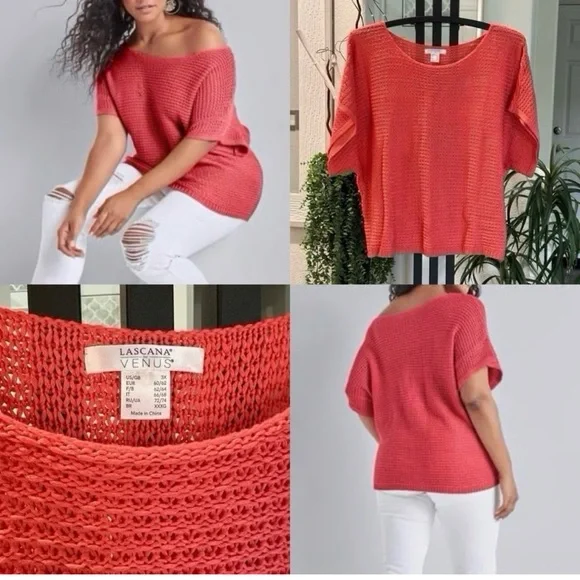 Women's Coral Knit Sweater NWT size 1X - Picture 2 of 10